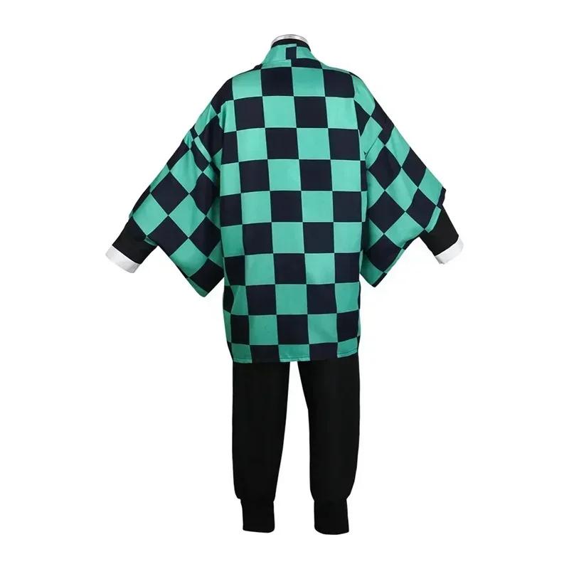 Anime Kamado Tanjirou Costume Cosplay Cacciatore Halloween Costume Cosplay Per Bambini Per Adulti Regali
