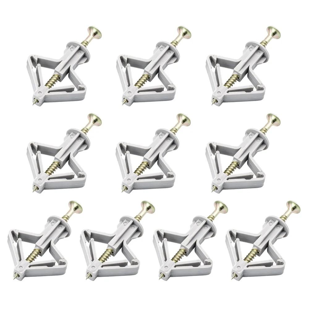 Self Tapping Airplane Expansion Pipe Plastic Expansion Screw White Grey Expansion Tube Nails Fixed Tools Pipe Drilling Plug