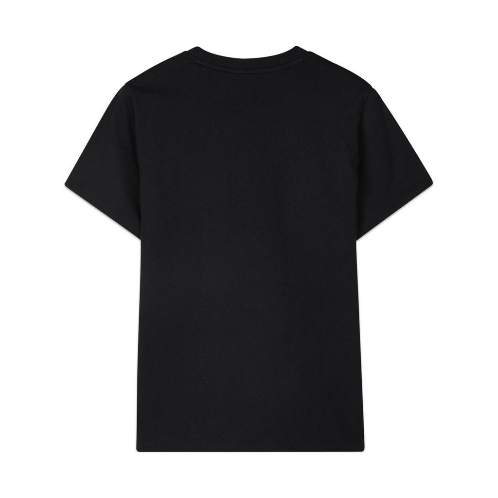 Skechers Printed Crew Neck Cotton Pullover Short Sleeve T-Shirt Women Tops Carbon-Black L224W098-0018