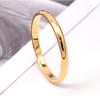 2mm Edelstahl Dünner Ring Roségold Schwarz Für Damen Herren Minimalistischer Schmuck Party Einfach Mode Geschenk Größe 3 Bis 10