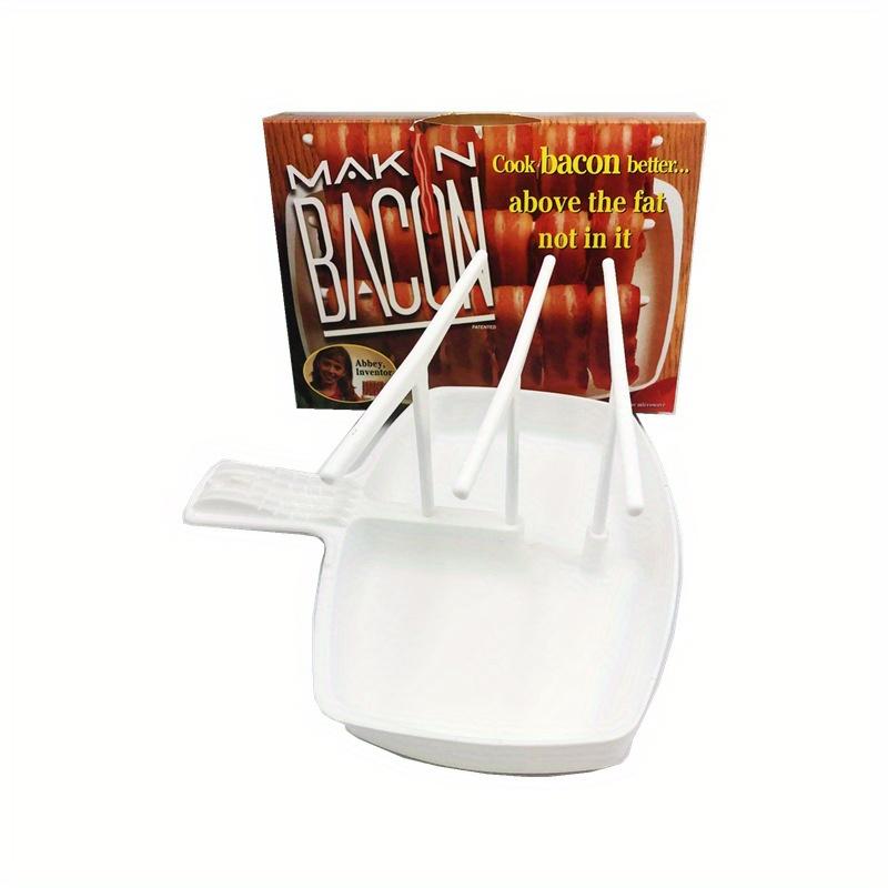 

Microwave Bacon Rack, Reusable Tray, Oil Drainage, Healthier Crispy Bacon Cooker for Home, Outdoor, Commercial Use белый