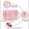 Octagon Bag Embroidery Alphabet Makeup Bag Large Capacity Toiletry Bag Travel Storage Bag Clutch Bag