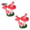 Fish Tank Waterscapes 2 Pcs Mini Mushroom Figurines Miniature Resin Figures DIY Craft Supplies for Micro Landscape Fairy Garden Aquarium,