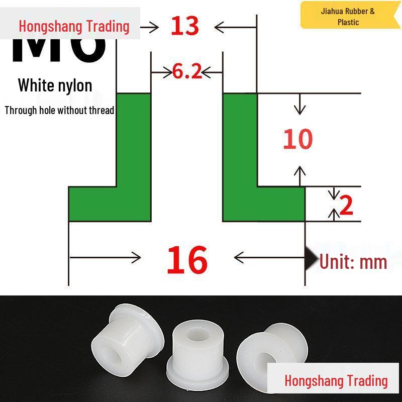 Step T-Shaped Nylon Insulating Bushing Washer, M3-M35 Thread Protection Spacer
