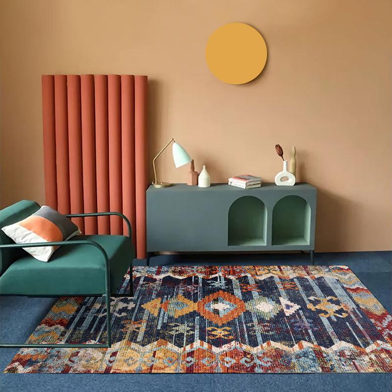 Modern Trendy Bohemian Living Room Rug, Teenage Aesthetic Room Decor Furry Large Rug, Kitchen Bathroom Non-slip Floor Mat