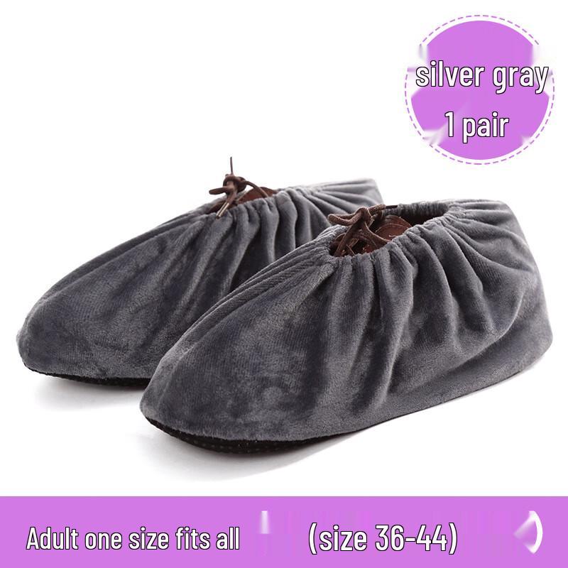 

Reusable Flannel Non-Slip Indoor Shoe Covers