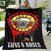 Guns n'roses band retro print blanket Flannel Soft Comfort Blanket Home Travel Blanket Kids Warm Blanket birthday gift