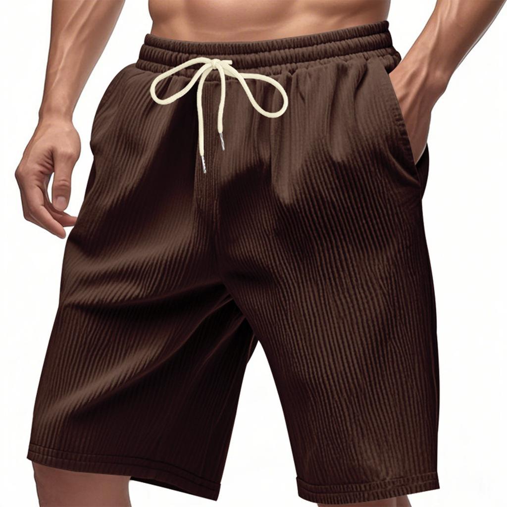 Men's Loose Corduroy Trendy Beach Sports Shorts