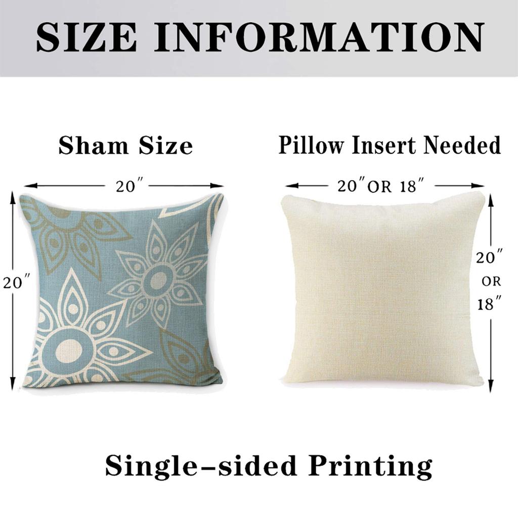 Lake Blue White Geometric Linen Pillowcase Sofa Cushion Cover Home Decoration Can Be For You 40X40 45X45 50X50 60X60
