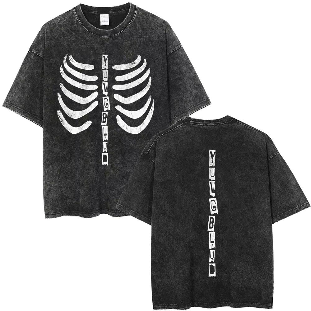 Gewaschenes Vintage Yungblud Lowlife Logo T-Shirt Herren Damen Mode Rock Retro Kurzarm T-Shirt Herren Freizeit Baumwoll T-Shirts