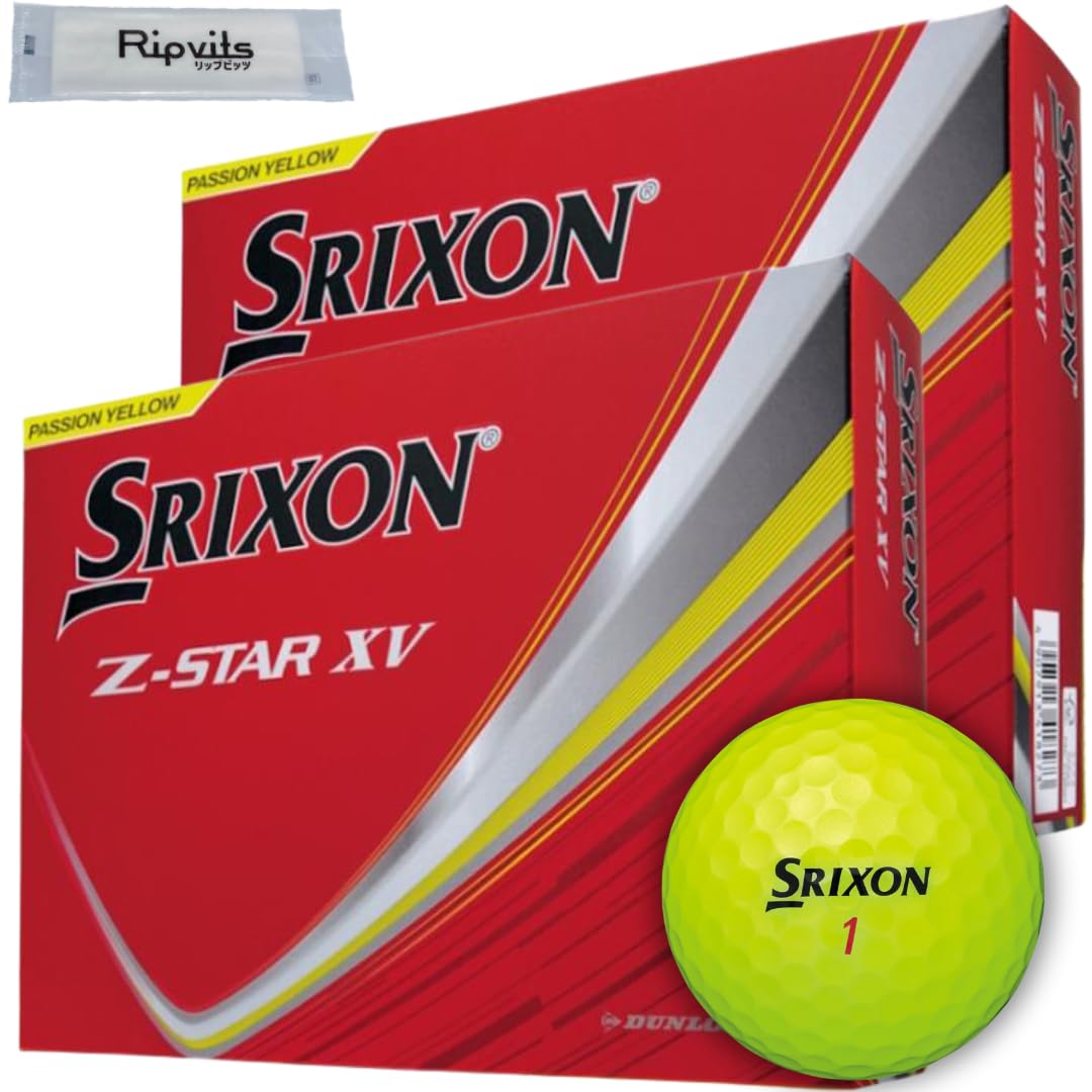 

Гольф-мячи Srixon XV 2025 Желтые SNXV9 с оригинальной салфеткой для чистки Z-STAR 2 дюжины (24 мяча)