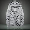 ANGELCITY Tracksuit Sweatshirt and Loungewear for Plus Size Men's Set, Fleece-Lined Pants, Hooded, Thick, Warm, Winter, Casual, (XL, Gray)