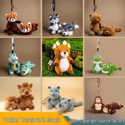 Serie di peluche Scimmia Dorata, Cinghiale e Husky - Regalo di Compleanno o per l'Ufficio