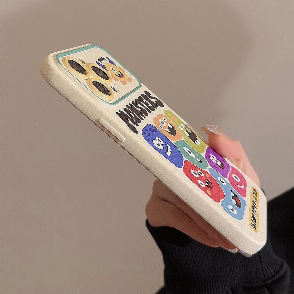 Funny Monsters party Phone Case For iPhone 16 15 14 13 12 11 Pro Max Xr 15 14 16 Plus Case Cute cartoon Shockproof Soft Cover