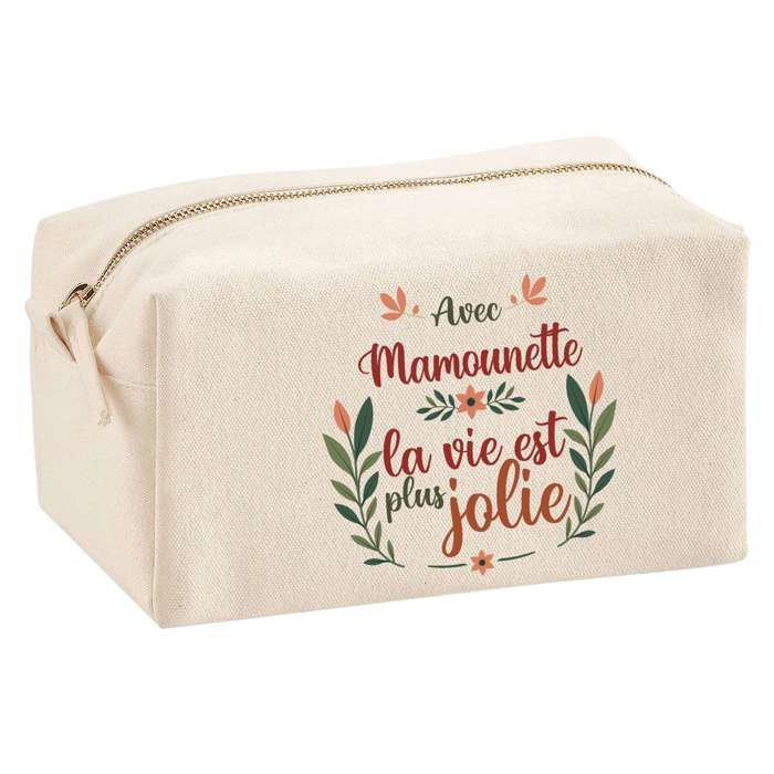 Trousse multifonction Mamounette la vie est plus jolie Cadeau Fête Grand-Mères Fête Mères Idée | Trousse Scolaire Fournitures Bureau