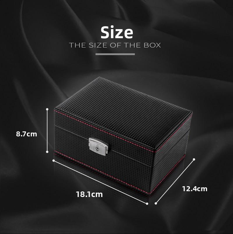 Carbon Fiber Watch Box with Cushion, Luxury Storage Case for Mechanical & Automatic Watches, Birthday Gift with Packaging