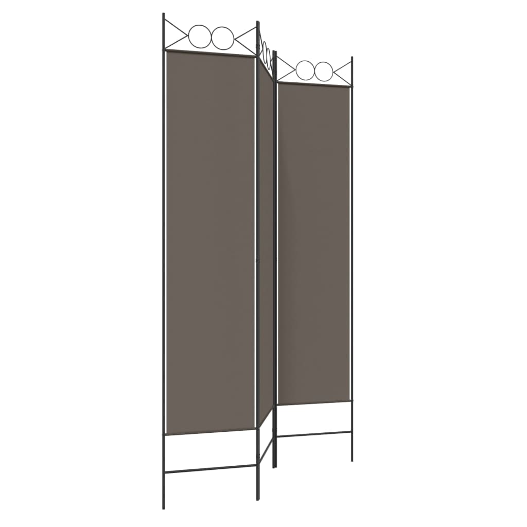 Vidaxl Parawan 3-Panelowy, Antracytowy, 120X220 Cm, Tkanina