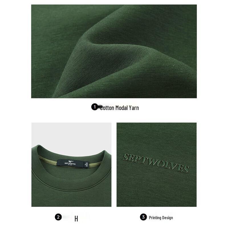 SEPTWOLVES Men's Autumn Printed Thermal Sweatshirt