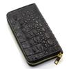 [Revetta] Crocodile Leather Long Wallet, Gold Python Lining, Men's Genuine Leather, Black, Single Piece Leather, Matte Finish [168crw-a]