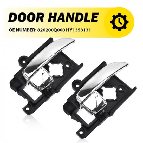 Interior 2X 2007-2010 Door For Handle Hyundai RIGHT Front+Rear Chrome Elantra
