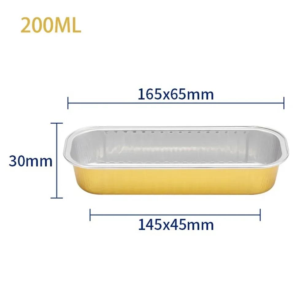 10pcs Reusable Aluminum Foil Tin Cup Pudding Cake Mold Air Fryer Tinfoil Box Small Baking Tray Tinfoil Cups Baking Pastry Tools