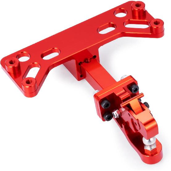 RC Aluminum Tow Trailer Hitch Shackle Hook for Axial SCX6 Upgrade 1/6 Scale Rear Bumper RC Crawler,Red