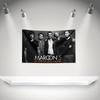 M-Maroons 5 Flag Rock Music Band Banner HD Printing Tapestry Exhibition, Music Band Fans, Garage Decor
