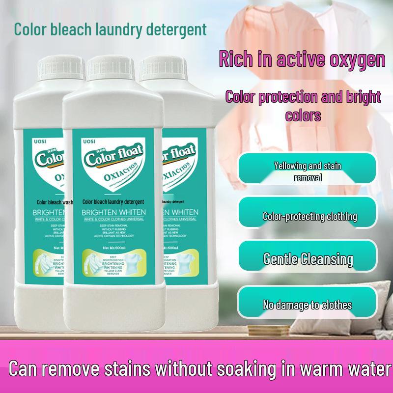 UOSI Oxygen Bubble Color Bleach Detergent do Prania do Białych Ubrań - Zapachowy Płyn do Usuwania Plam i Wybielania