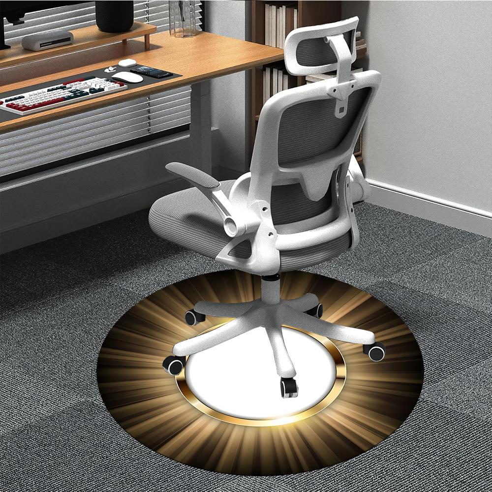 

1pc Golden Circle Frame Chair Carpet for Office, Soft Flannel Throw Mat, Perfect for Office,Holiday Party Decoration Choice yy251113021 80cm by 80cm
