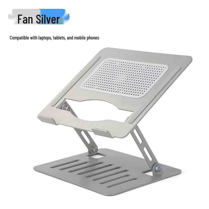 360° Rotating Laptop Stand with Detachable RGB Fan and Cooling Support