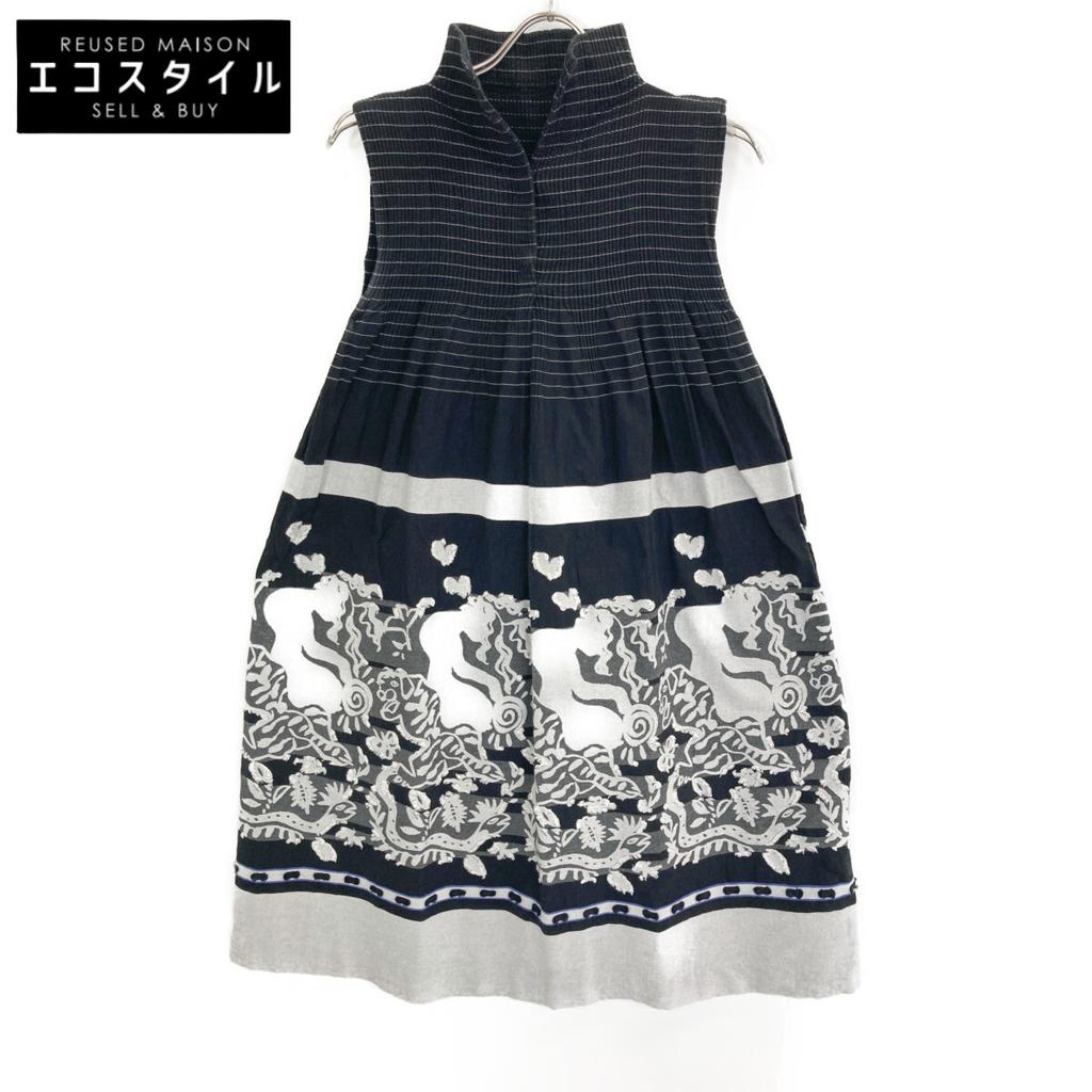 MeISSEYMIYAKE MI11FH641 Black Sleeveless Dress Dress Not Written blackUsed