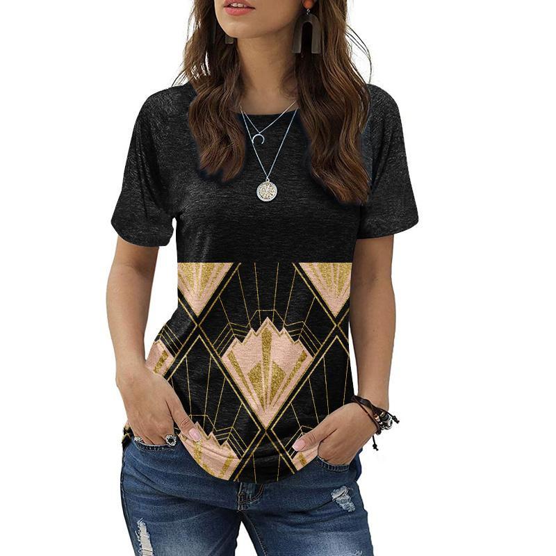 Summer Leopard Printing T-shirt Women Streetwear Retro T Shirts Tops Oversized Clothing Multiple Styles and Sizes To Choose From