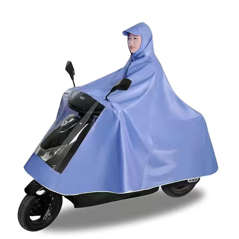 Oxford Style Thickened Adult Riding Double/Single Oversized Raincoat for Electric Bikes, Electric Scooters, and Motorcycles