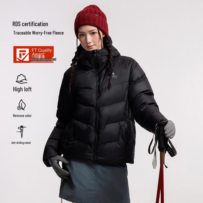 Camel Yushen Unisex Hooded Goose Down Puffer Jacket