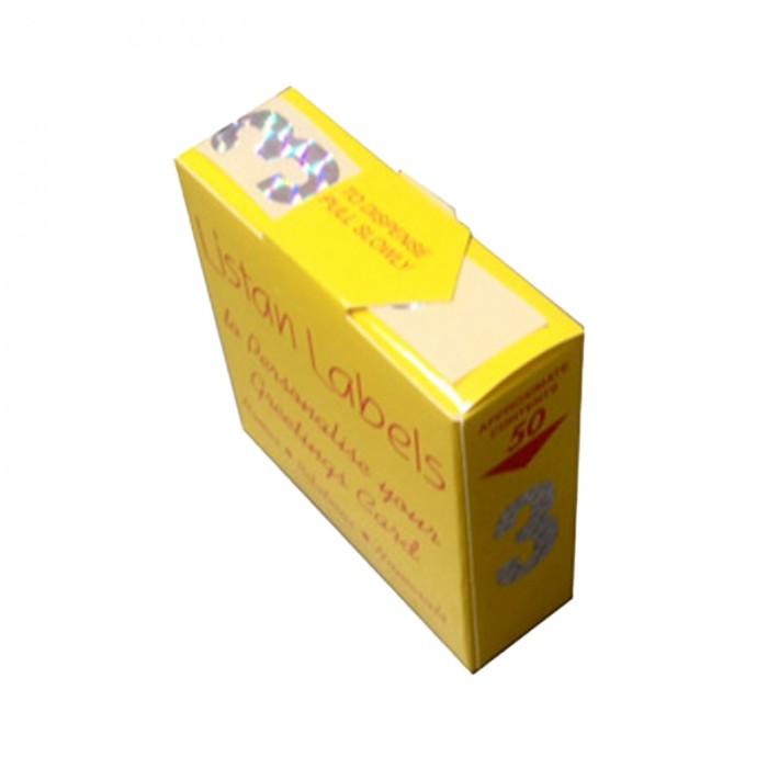 Listan Labels 3 Holographic Labels (Pack of 50)
