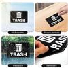 10 Pack Trash Cans Stickers 10 × 7 Inches Vinyl Weatherproof Self Adhesive Recycle Sign for Waste B Home Business
