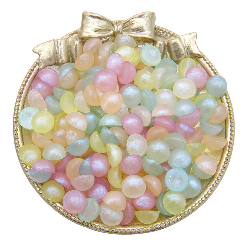 

Акриловые кабошоны с плоской задней стороной «Аврора»-жемчуг для DIY аксессуаров для волос Mixed Colors 50 pcs/pack