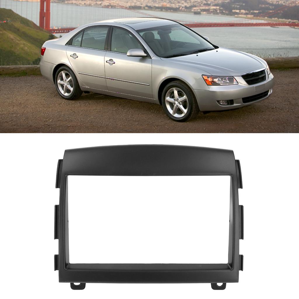 Car Fascia 2DIN ABS Audio CD DVD Modified Panel Frame Replacement for Hyundai Sonata 2006