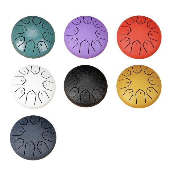 Rain Drum for Outside Garden 4 Inches 8 Notes Steel Tongue Drum Meditation Rain Chime Musical Instruments Mini Handpan Drums
