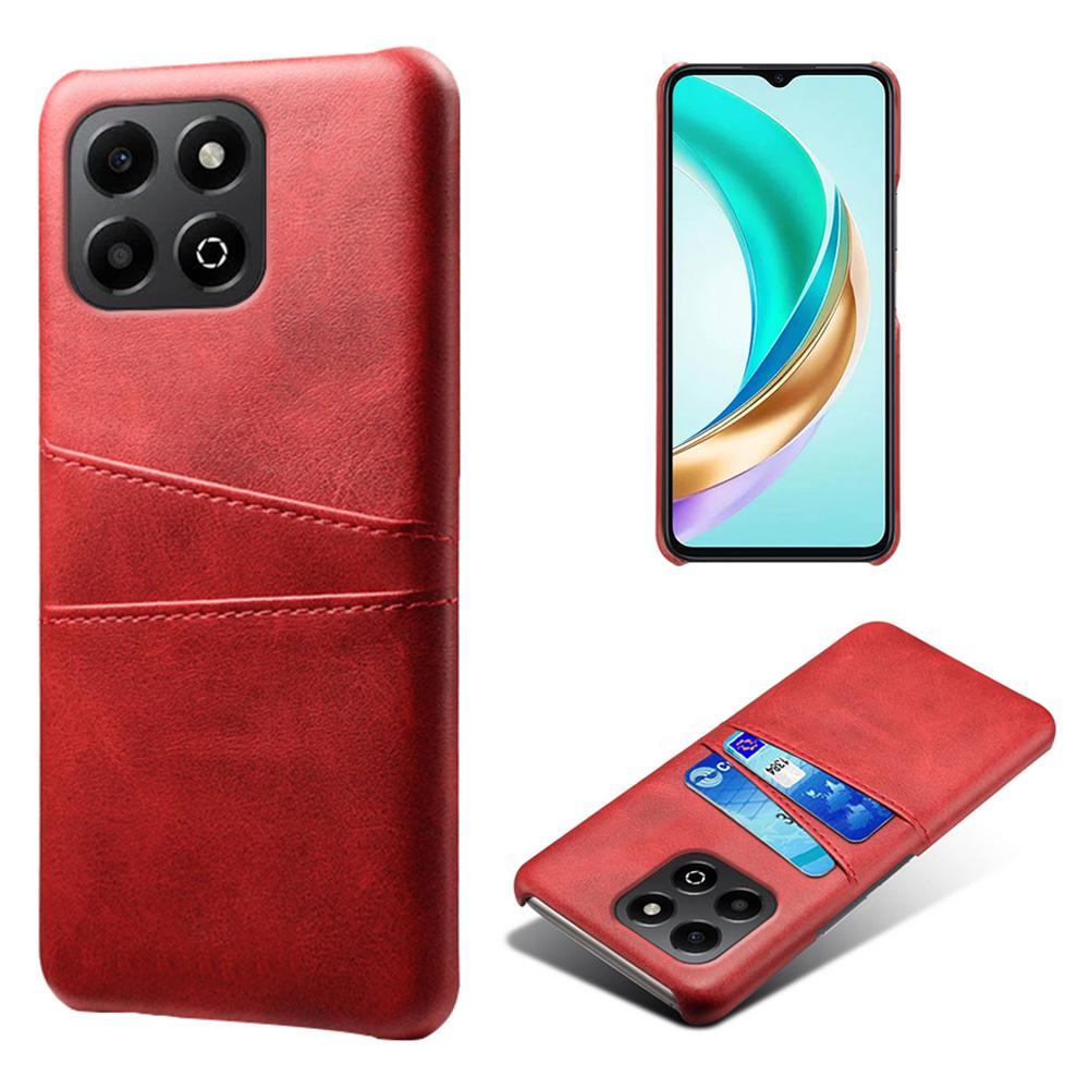 For Honor X6b 4G Case Dual Card Slots PU Leather+Hard PC Phone Cover