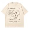 Unisex Schrodinger's Cat Graphic T-shirt Funny Science Physics Print Oversized Streetwear Short Sleeve Top