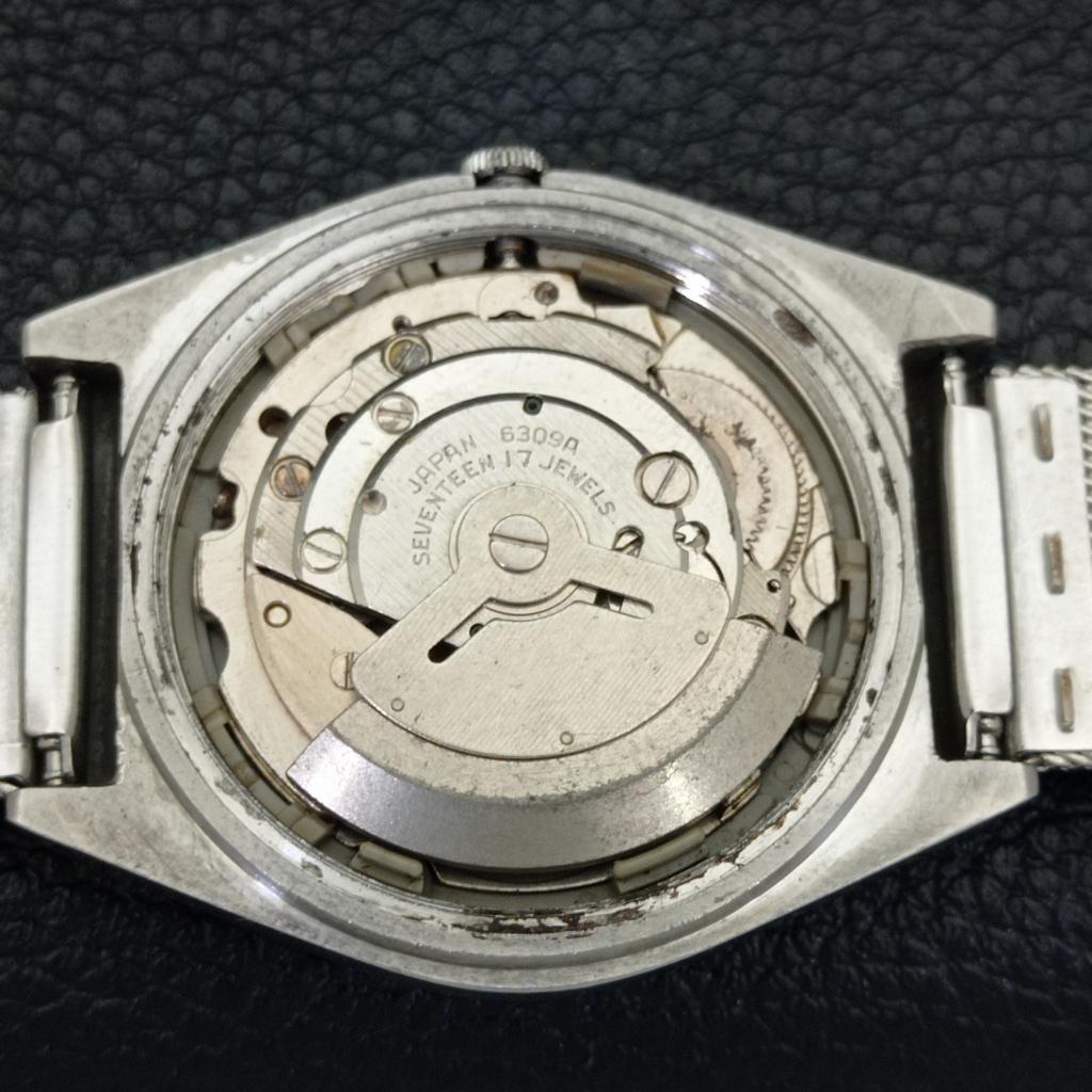 AUTOMATIC VINTAGE SEIKO 5 6309A JAPAN MENS RED COLOR DIAL WATCH a500824-5 R154-a500824