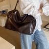 Glossy Faux Leather Hobo Bag Women Fashion Shoulder Bag With Adjustable Strap Soft Texture Handbag Everyday Use