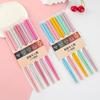 Macaron Hexagon Alloy Chopsticks, Non-Slip Chopstick, Minimalist Mixed Color Chopstick For Dinner Table,Kitchen Gadgets
