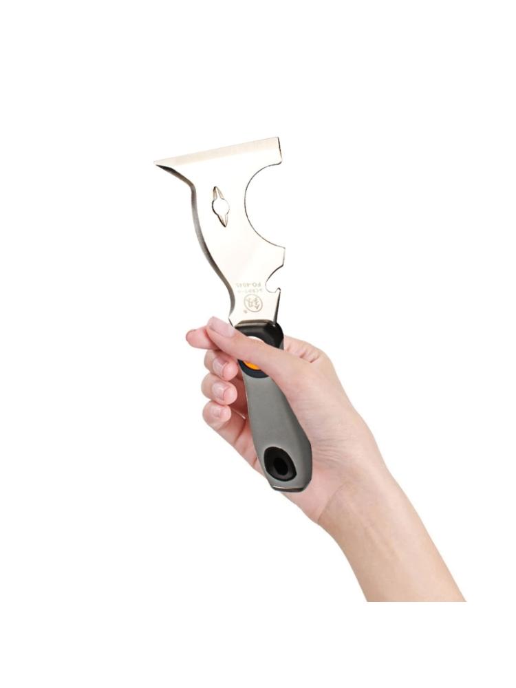 10in1 Paint Scraper Putty Knife Functional Tool for Home Improvement DIY Project Rust Resistant Steel Cutter Wood Handle