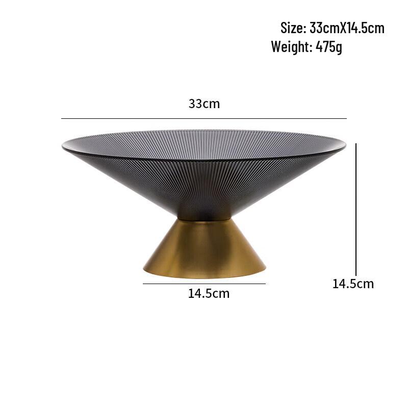 Light Luxury High-Foot Glass Fruit Bowl