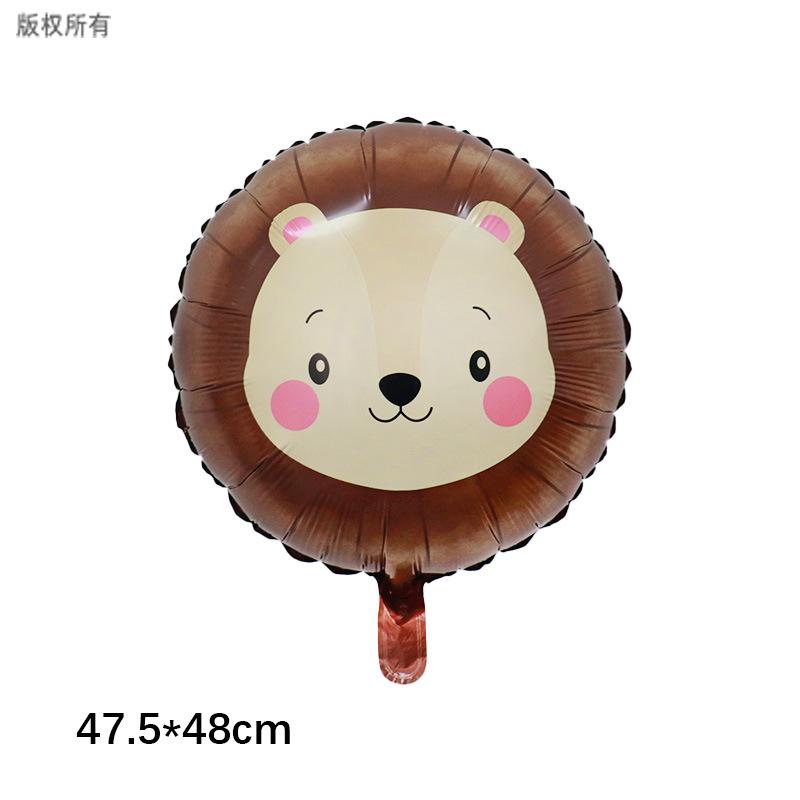 Cartoon Animal Head Balloons Monkey Lion Tiger Zebra Giraffe Balloon for Birthday Party Decoration Jungle Party Decoration Gift