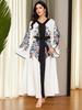 Middle East Ethnic Style Printed Bow V-neck Plus Size Maxi Dress
