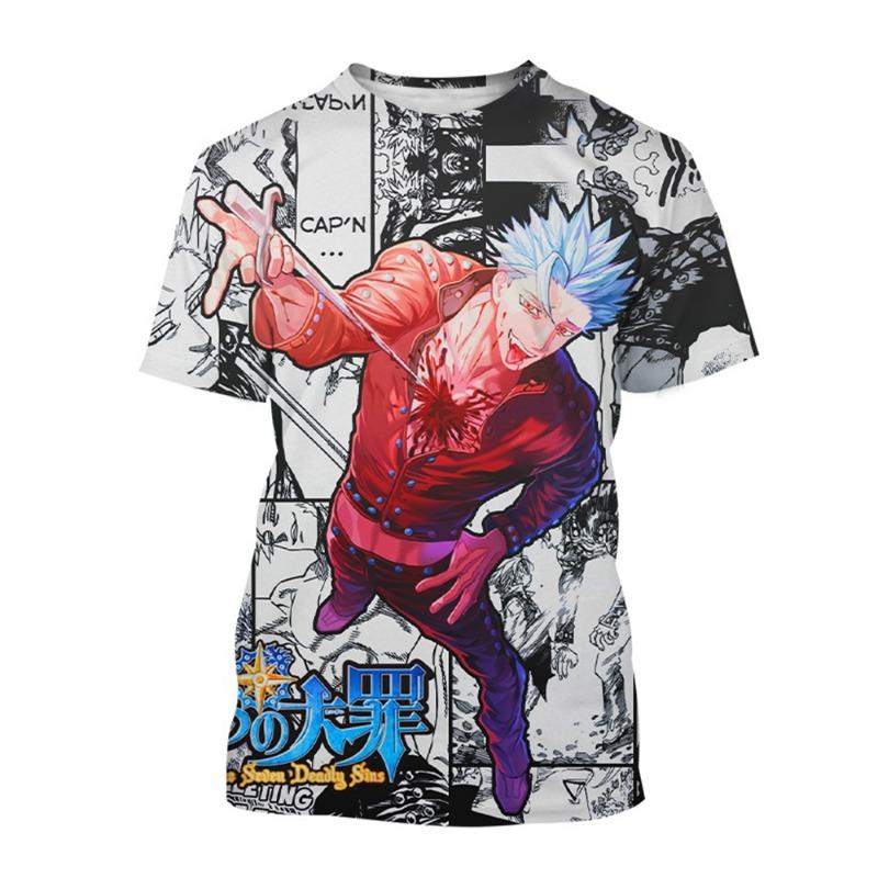 Sommer Heißverkauf Anime Charakter Kreatives Design 3D-Druck Cooles und Personalisiertes Mode T-Shirt