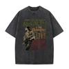 Gewassen Vintage Reggae Oprichter Bob Marley T-shirt Heren Oversized Retro Was Oude Bob Marley Verjaardagsalbum Grafische T-shirts